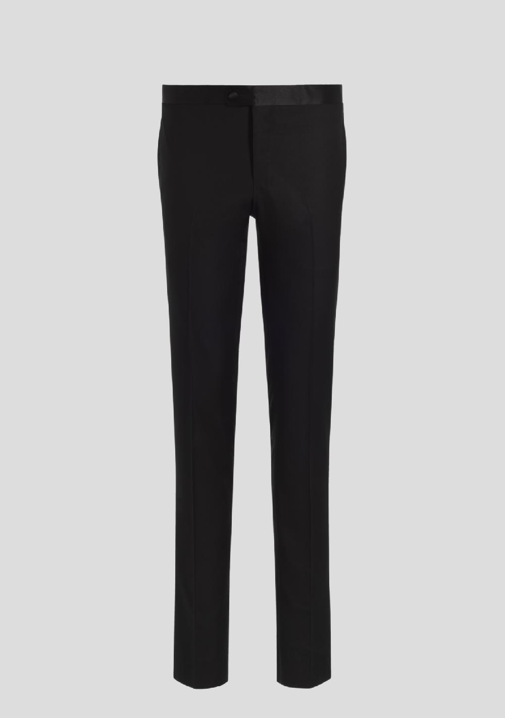 sartorio Jet Black Tuxedo Trousers