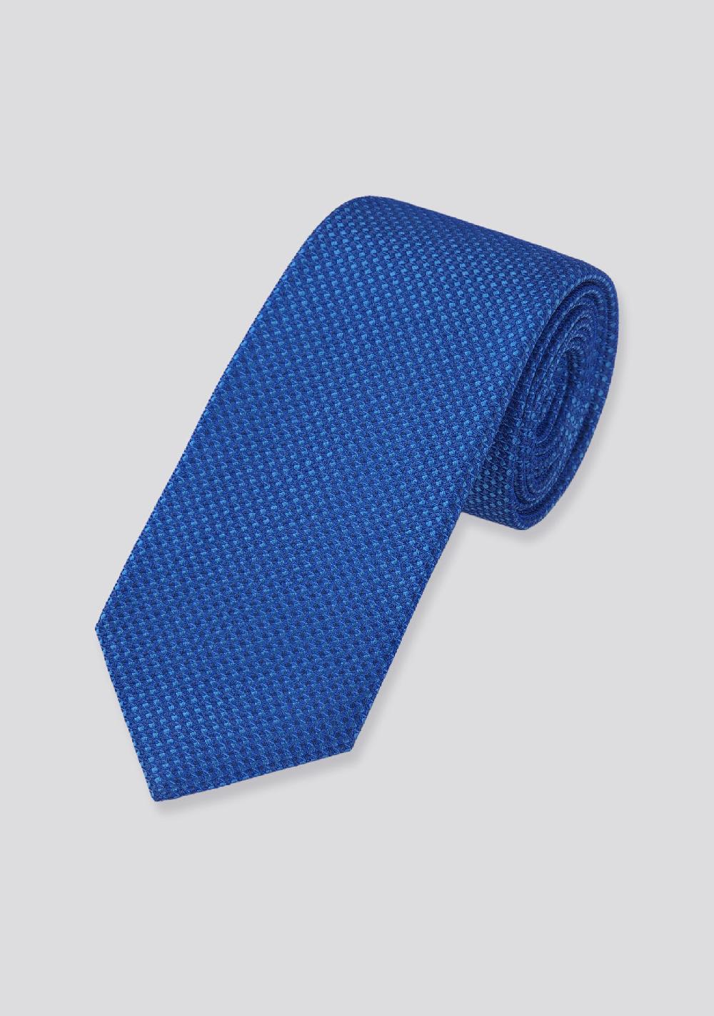 sartorio Marine Blue Circle Pattern Silk Tie