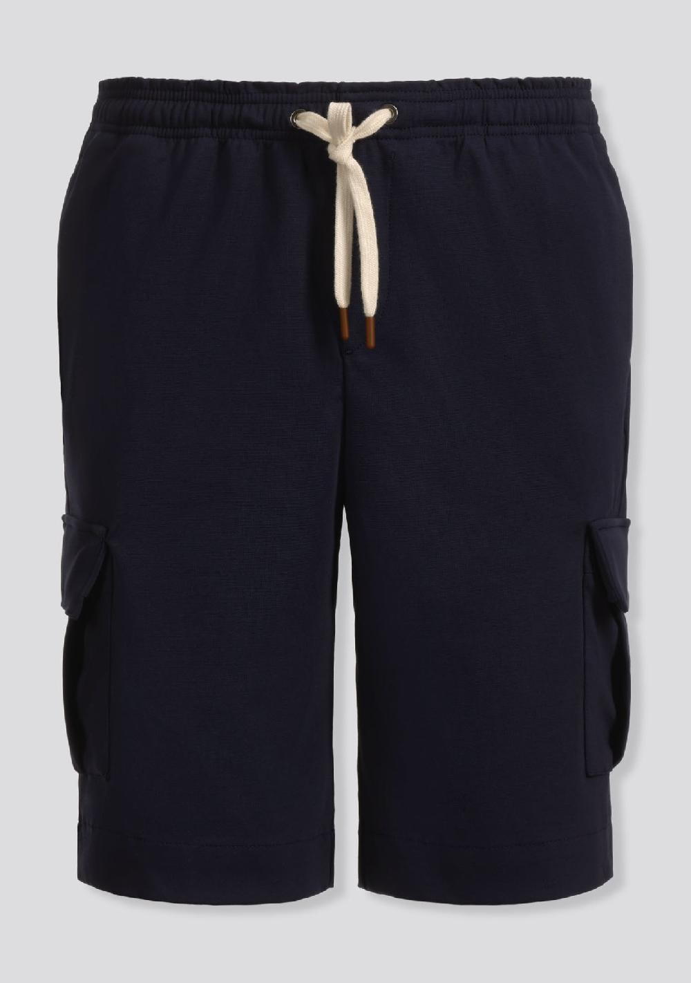 sartorio Midnight Blue Cargo Bermuda Shorts