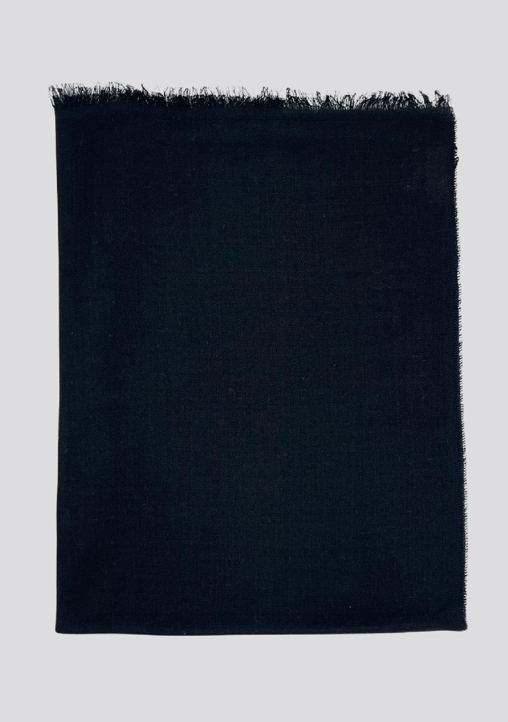 sartorio Midnight Blue Wool and Silk Scarf