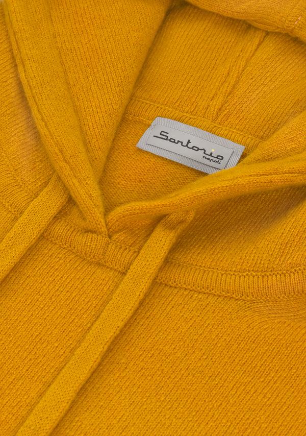 Sartorio Mustard Yellow Cashmere Hoodie