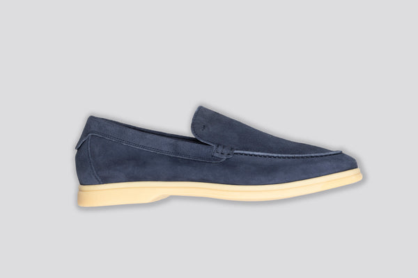 Sartorio Navy Blue Calfskin Loafers