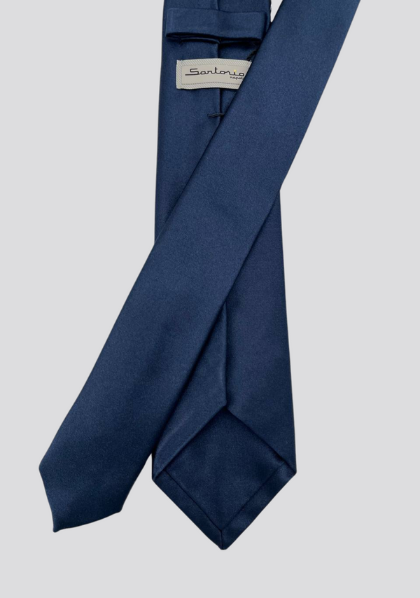 Sartorio Navy Blue Silk Tie