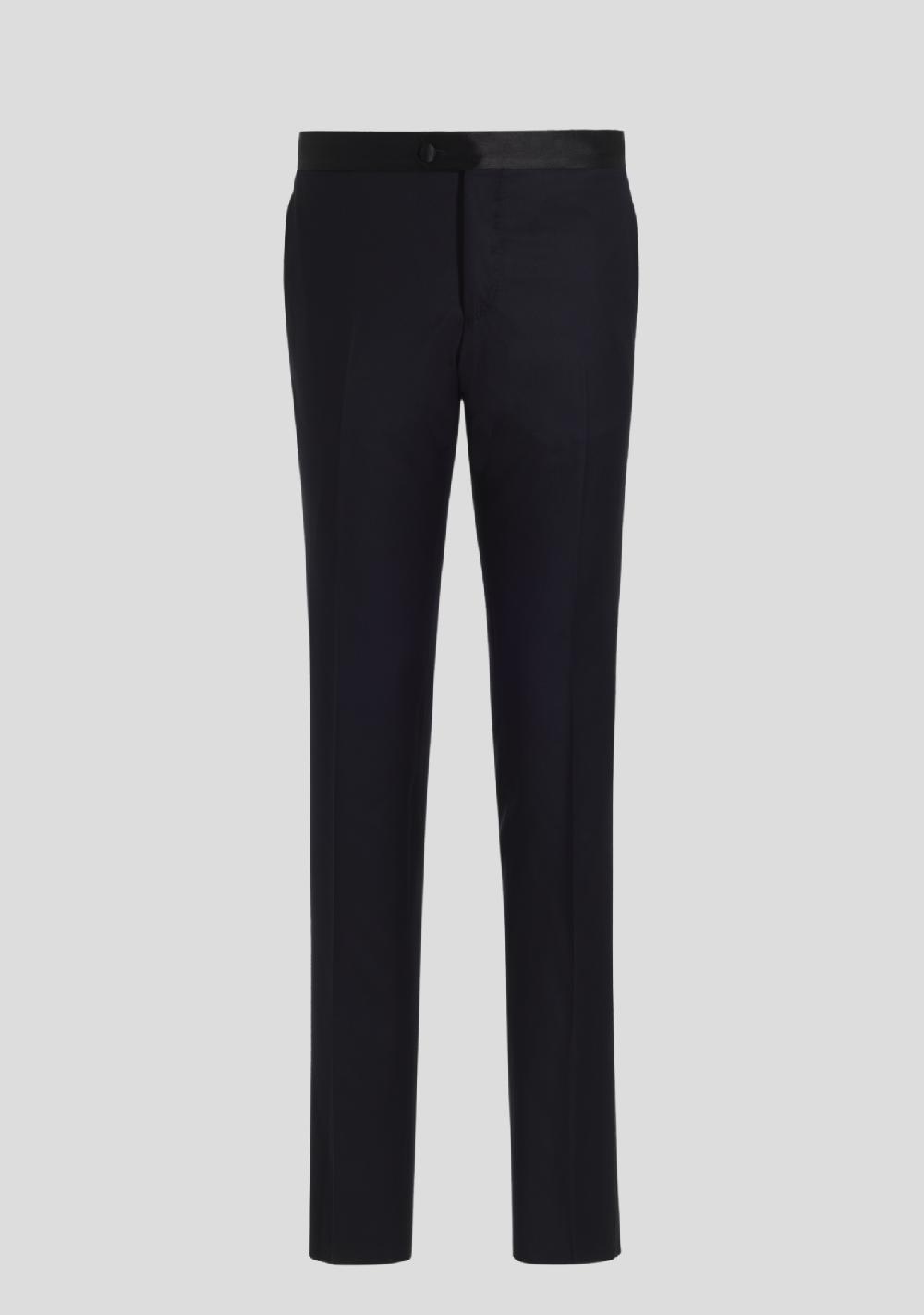 sartorio Navy Blue Tuxedo Trousers