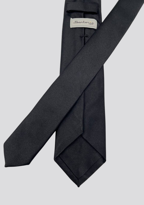 Sartorio Onyx Black Silk Tie