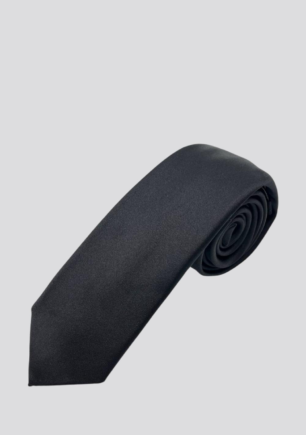 sartorio Onyx Black Silk Tie