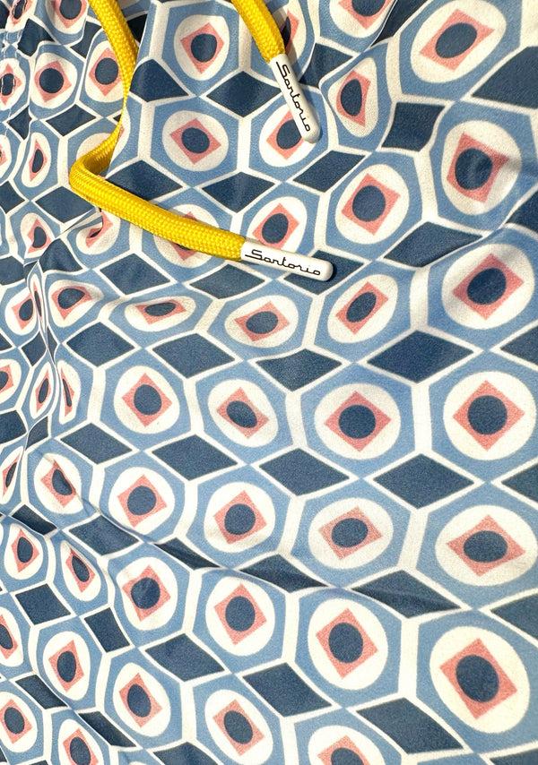 Sartorio Patterned Blue Swim Shorts
