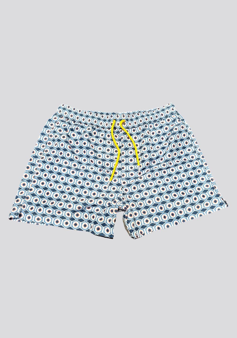 sartorio Patterned Blue Swim Shorts