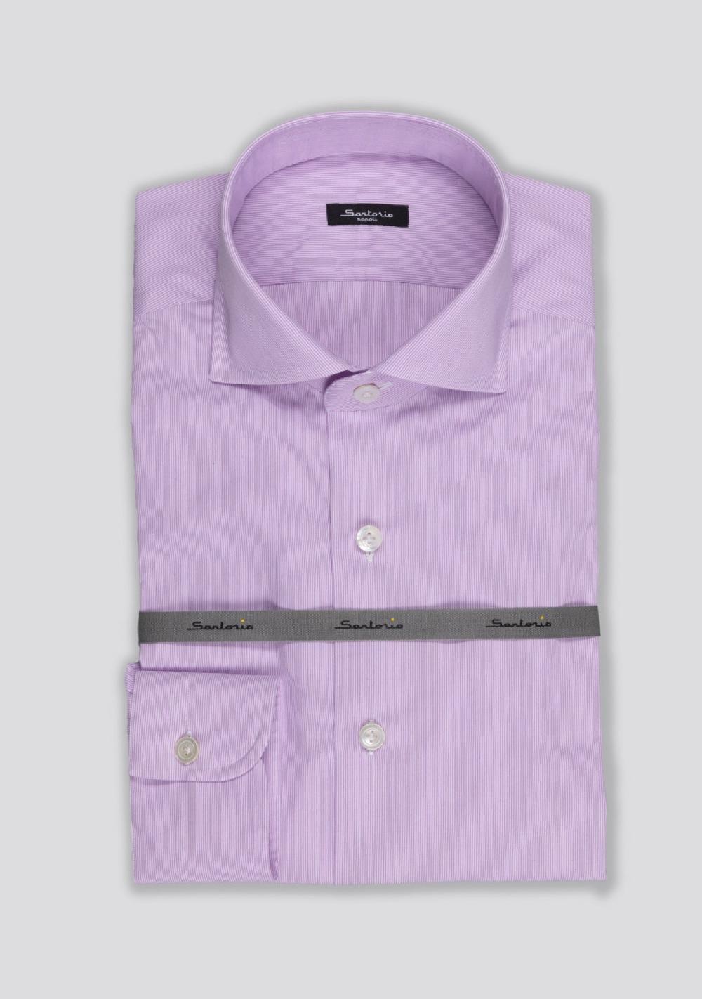 sartorio Pink Striped Cotton Shirt