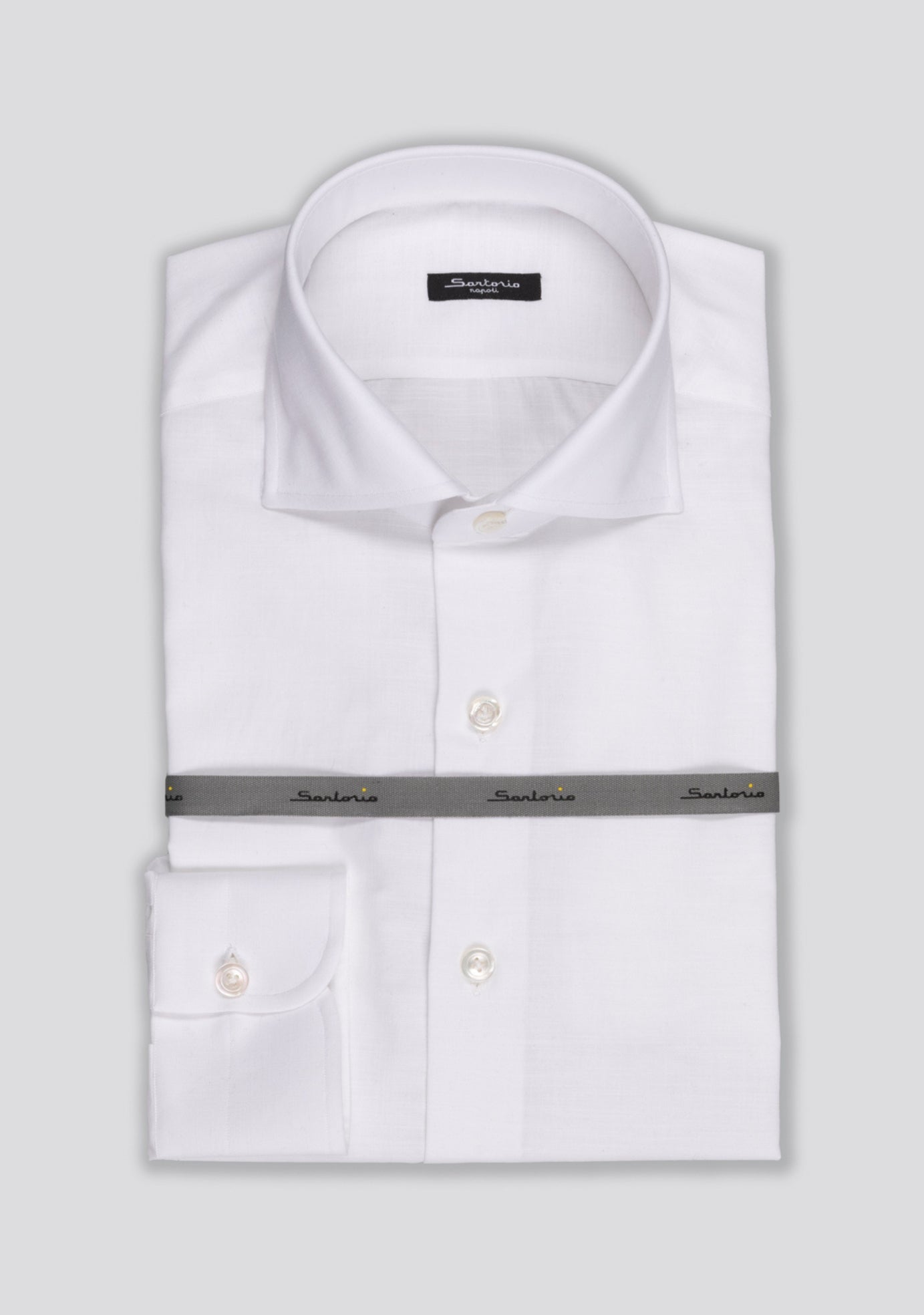 sartorio Plain White Cotton Shirt