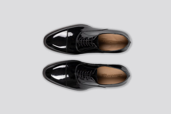 Sartorio Polished Black Tuxedo Oxfords