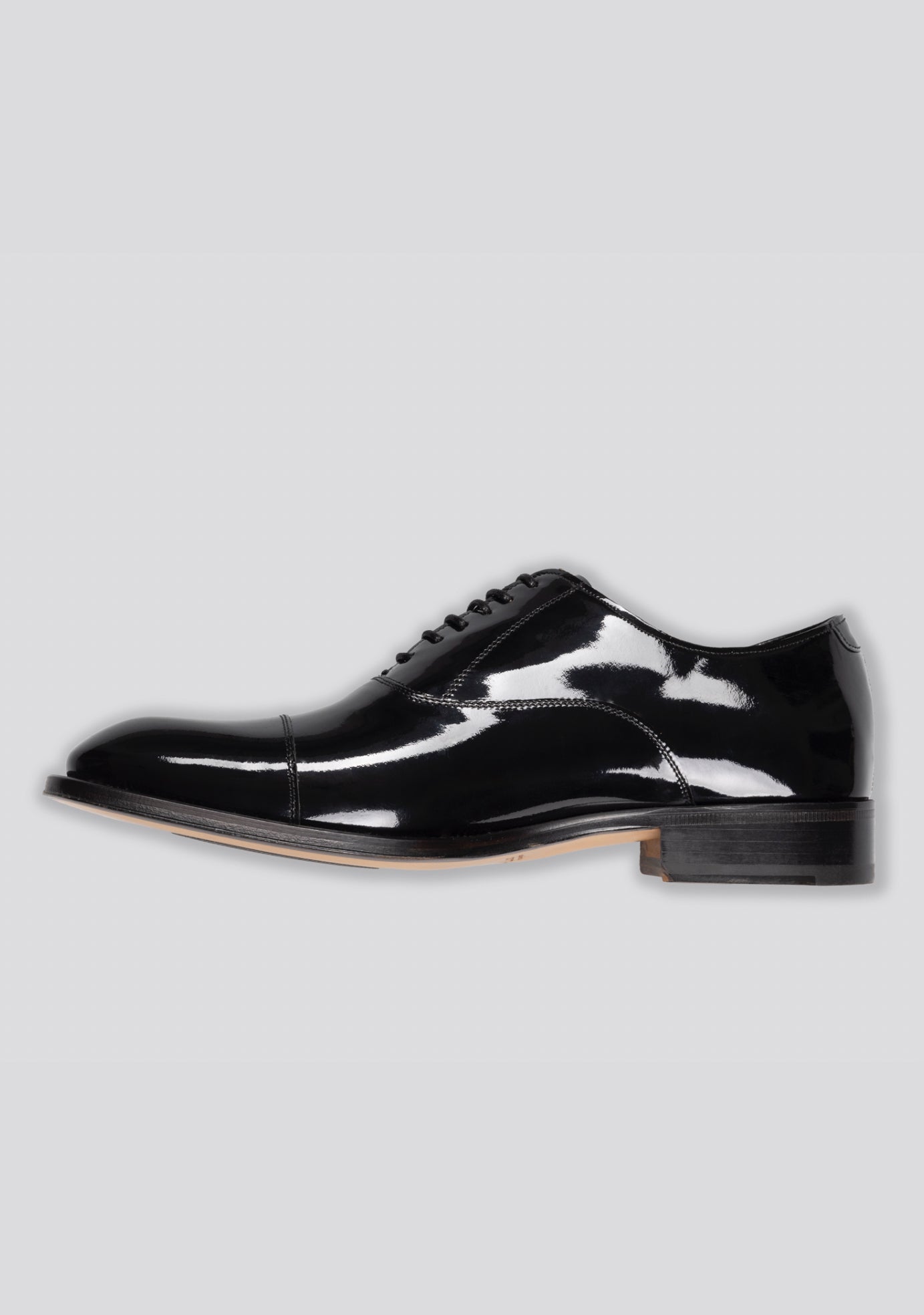 sartorio Polished Black Tuxedo Oxfords