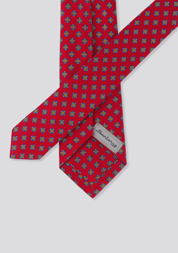 Sartorio Scarlet Red Patterned Silk Tie