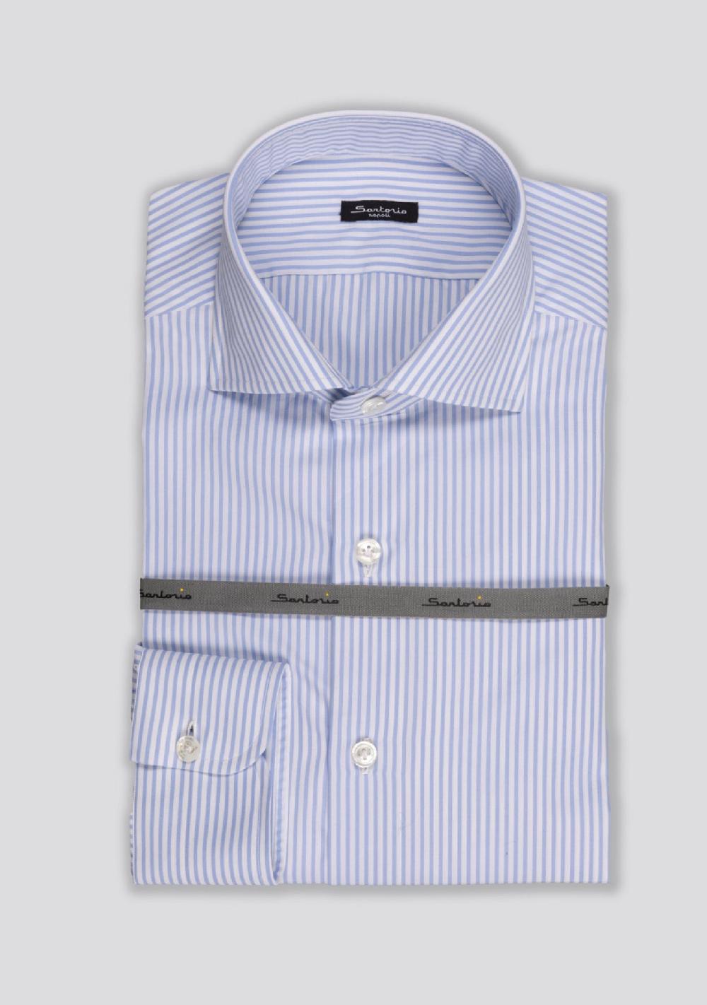 sartorio Striped Blue and White Cotton Shirt