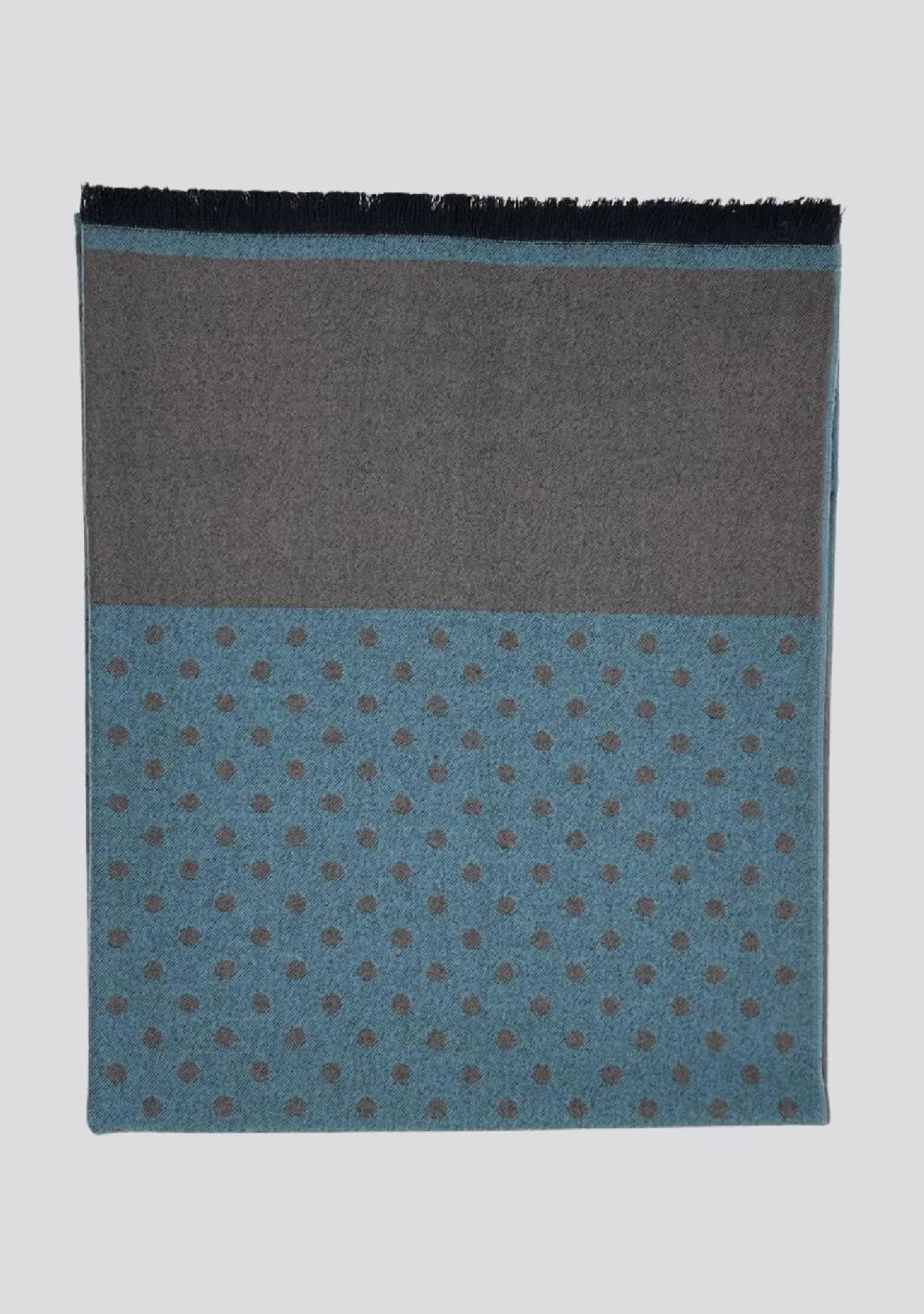 sartorio Turquoise Patterned Wool Scarf