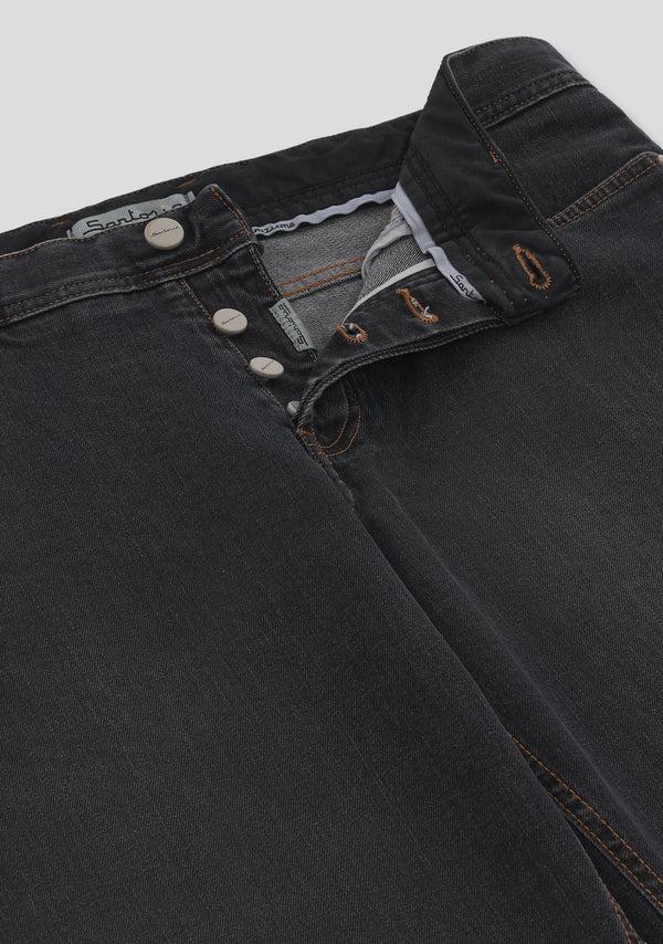 Sartorio Washed Black Regular Fit Jeans