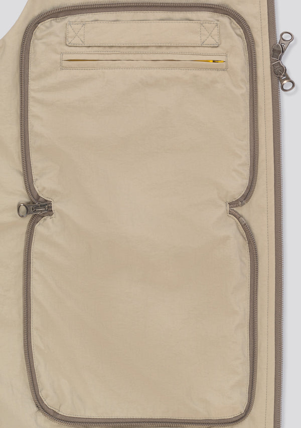 Sartorio Waterproof Beige Vest With Hood