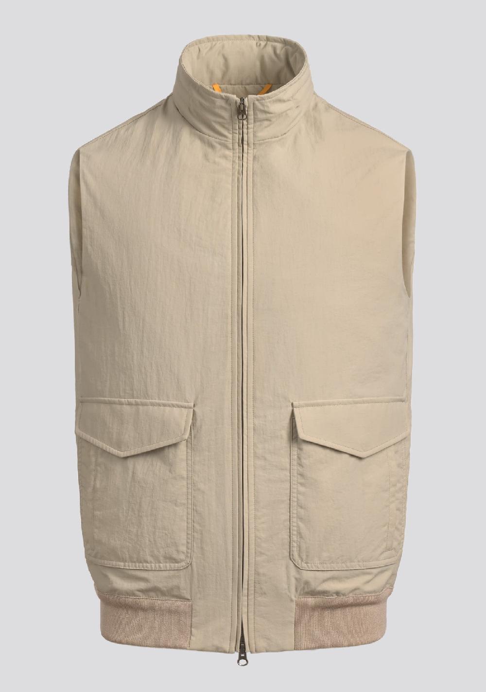 sartorio Waterproof beige Vest with hood