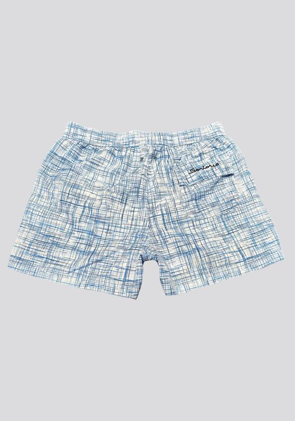 Sartorio White And Blue Swim Shorts