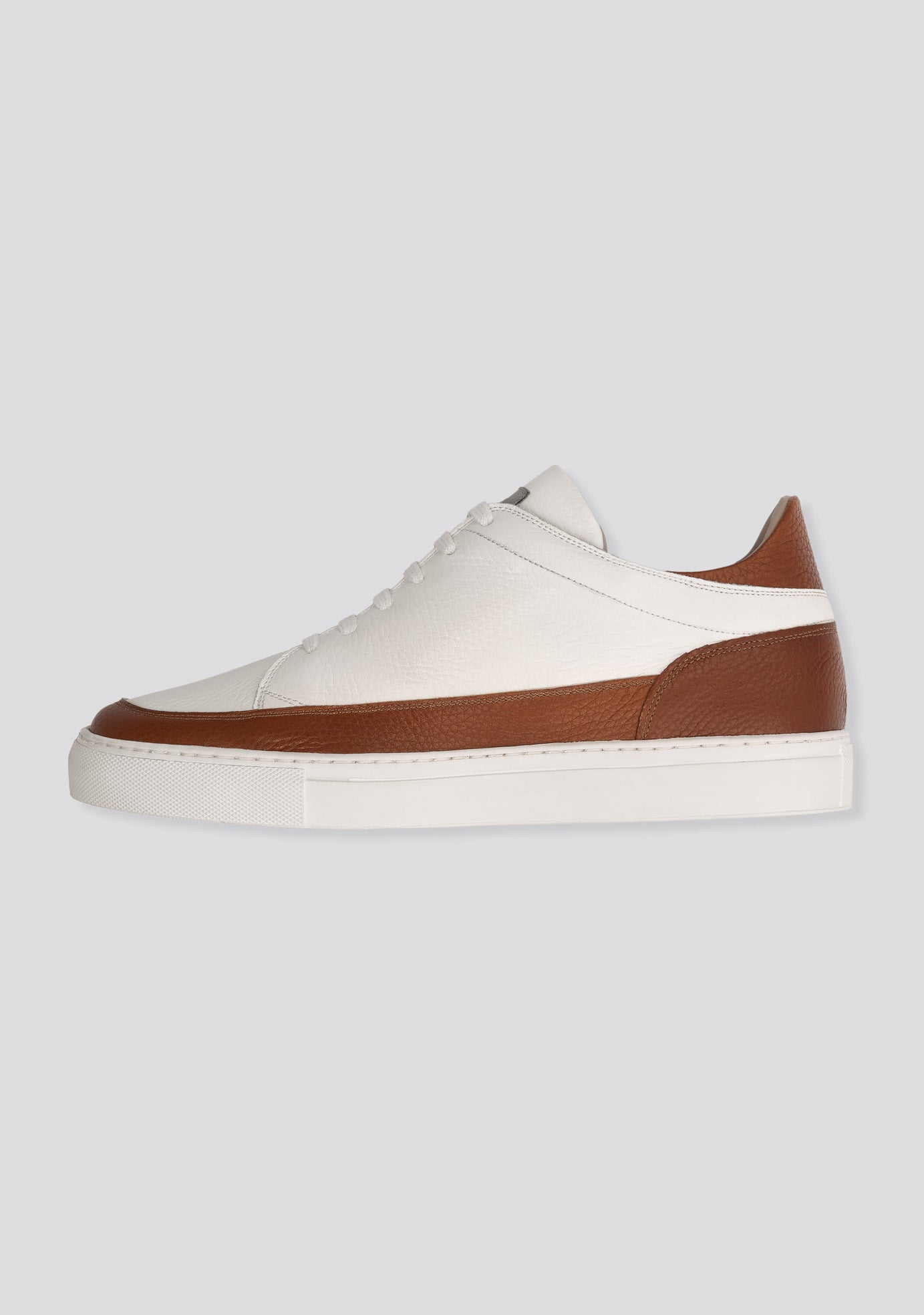 sartorio White Low Top Leather Sneakers