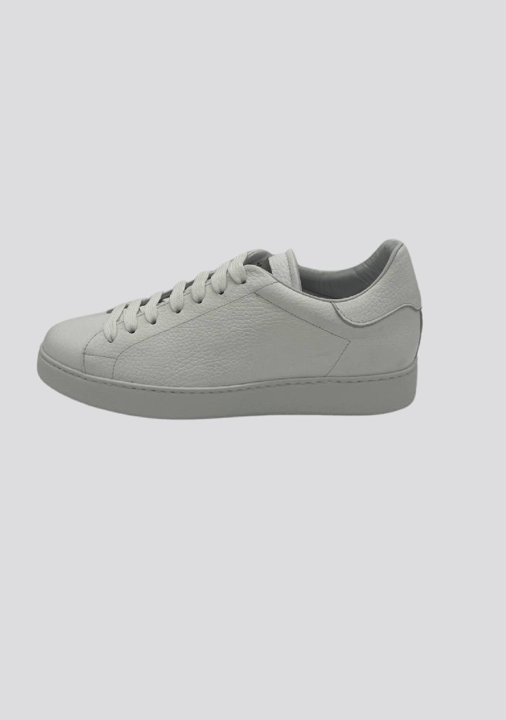 sartorio White Low Top Leather Sneakers