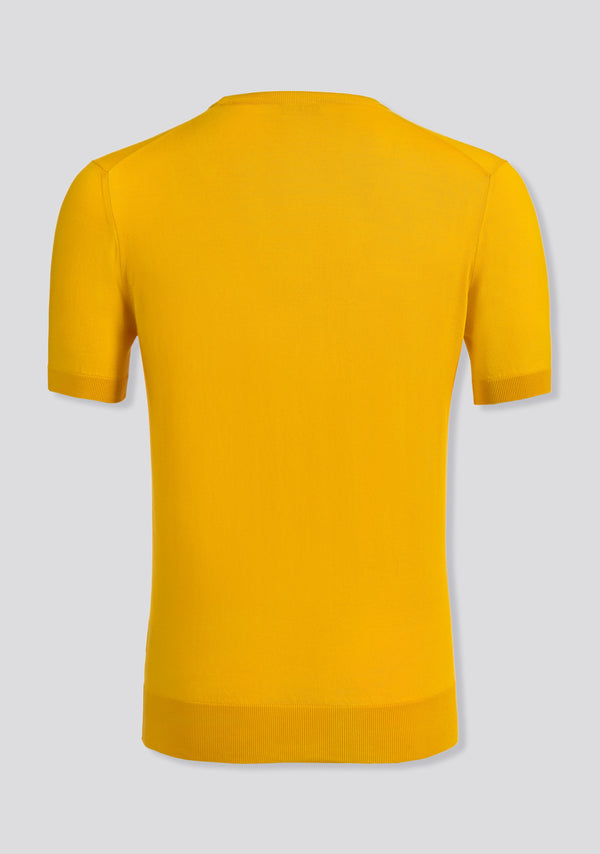 Sartorio Yellow Knit Cotton T-Shirt