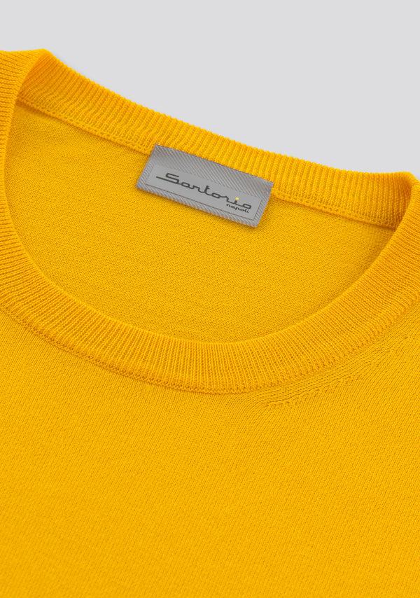 Sartorio Yellow Knit Cotton T-Shirt