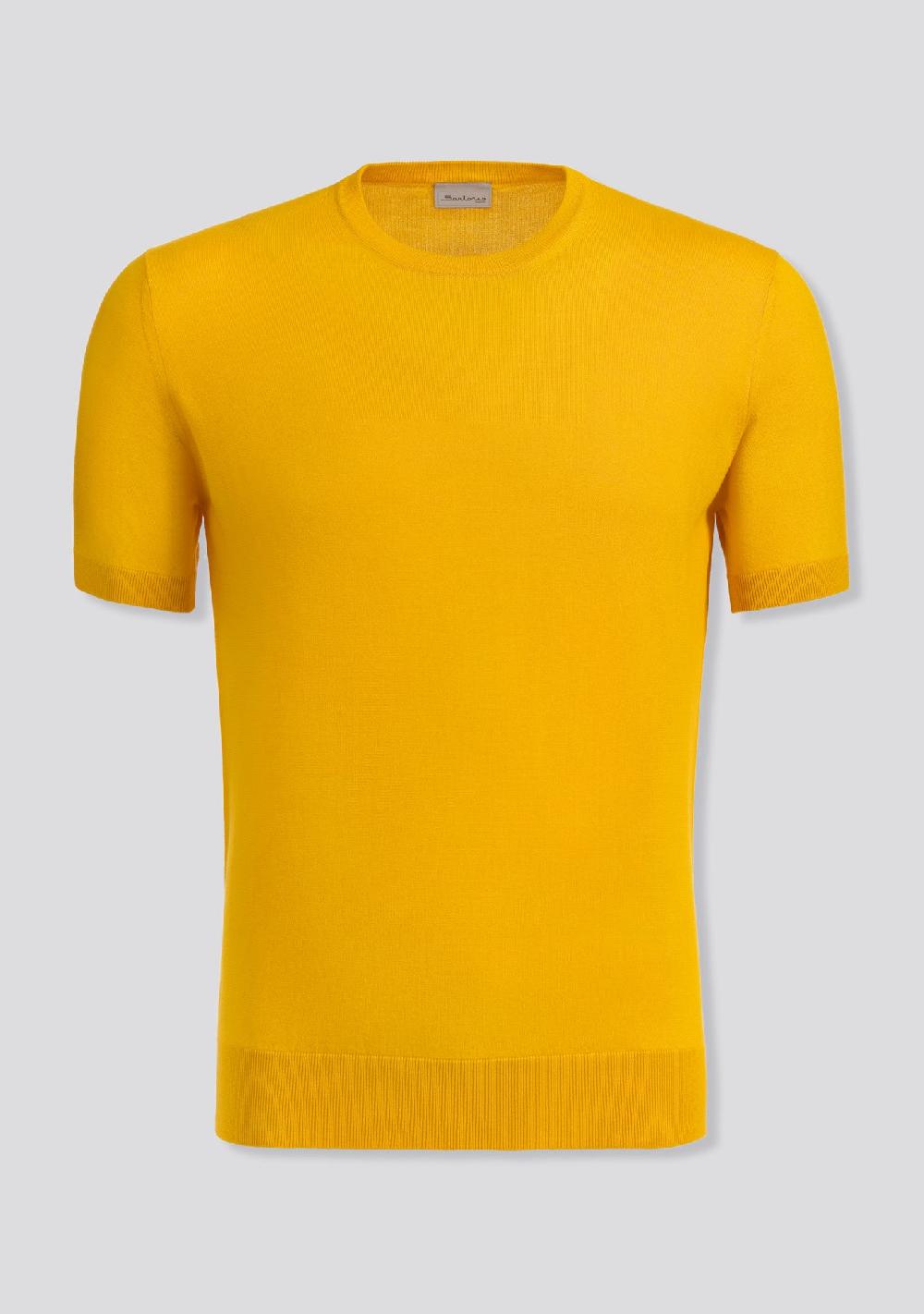 sartorio Yellow Knit Cotton T-Shirt