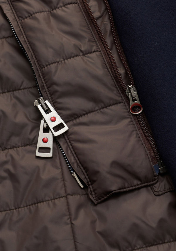 Sartorio Virgin Wool Overcoat With Inner Down Vest Kired Collaboration