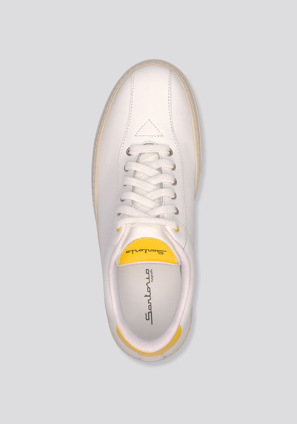 Sartorio White Calfskin Leather Sneakers “Never Give Up”