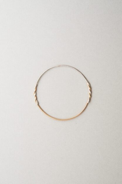 Saskia Diez Bicolour Twisted Bangle