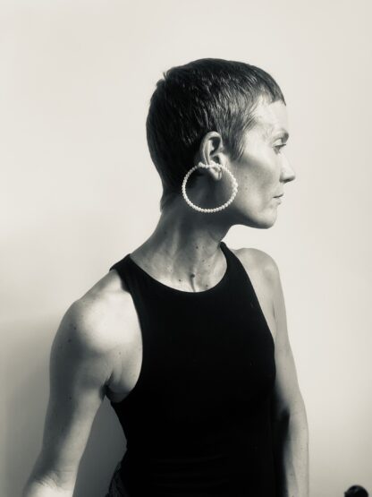 Saskia Diez Big Drop Pearl Double Earcuff