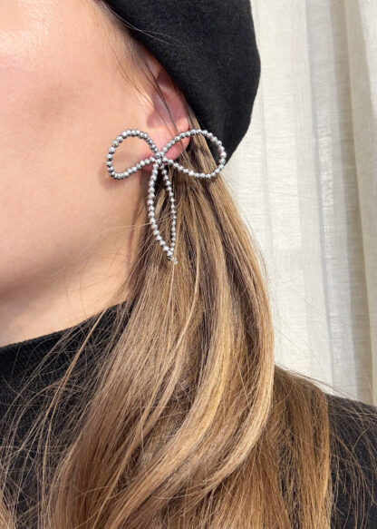 saskia Diez Big SPARKLING Bow Earring 1pc