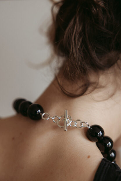 saskia diez Chunky BLACK necklace