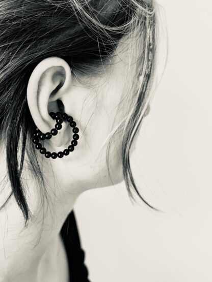 saskia diez Drop black double earcuff