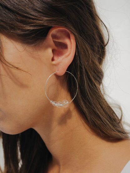 saskia diez Drop CRYSTAL hoops
