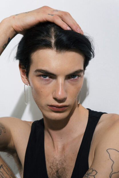 saskia diez Long LOOP earrings