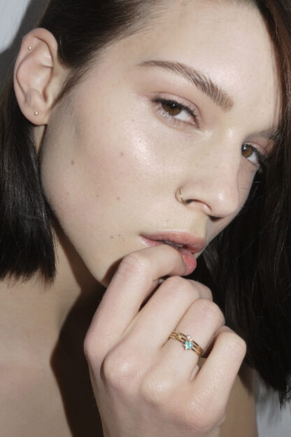 Saskia Diez Mini Diamond Solitaire Stud