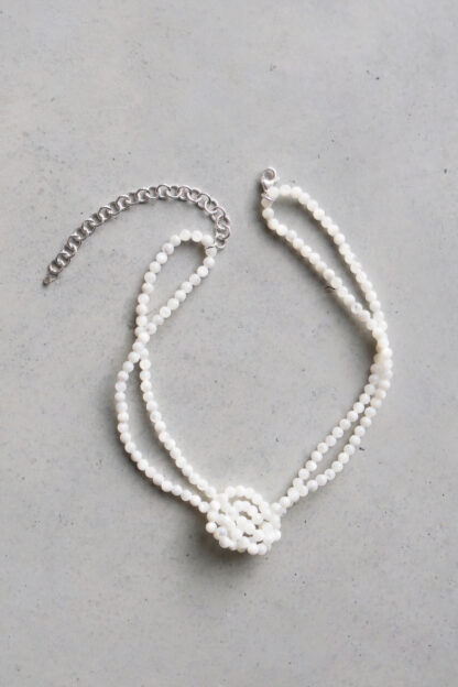 Saskia Diez MOP Holiday Necklace Knot