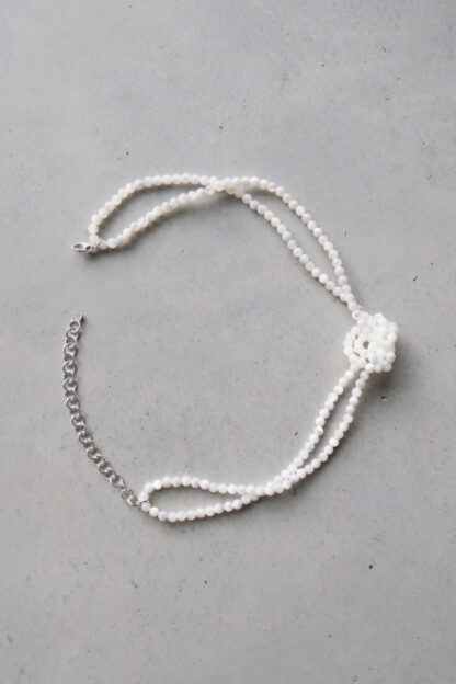 Saskia Diez MOP Holiday Necklace Knot