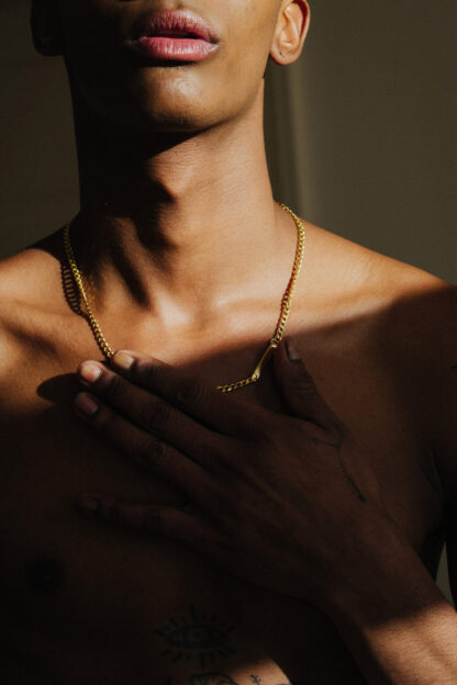 saskia diez narrow gold IDENTITY necklace