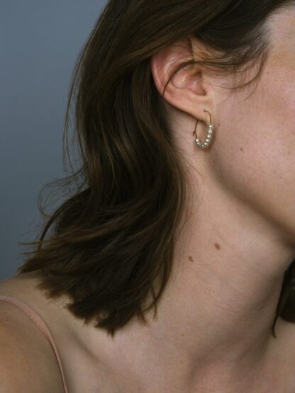 saskia diez Pearl Barbelle Hoop. One piece