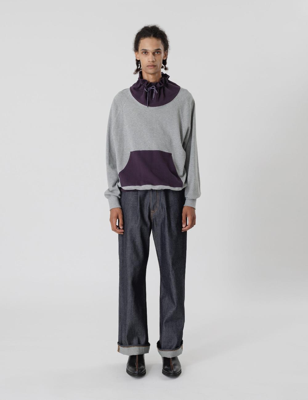 Sasquatchfabrix. 2TONE HINECK SWEATSHIRT 24SS-CSL-005