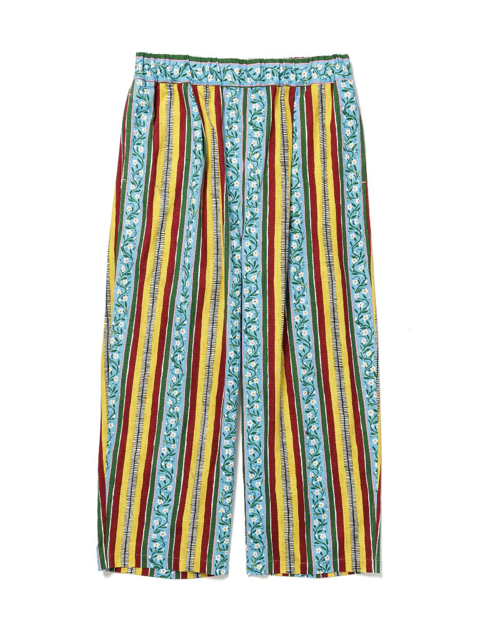 sasquatchfabrix. EASY PANTS “MEXICAN FLOWER STRIPE” 25SS-PA9-007