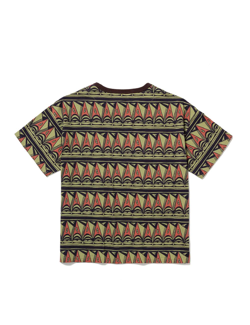 Sasquatchfabrix. H/S POCKET T-SHIRT “PRIMITIVE BORDER” 25SS-CST-002