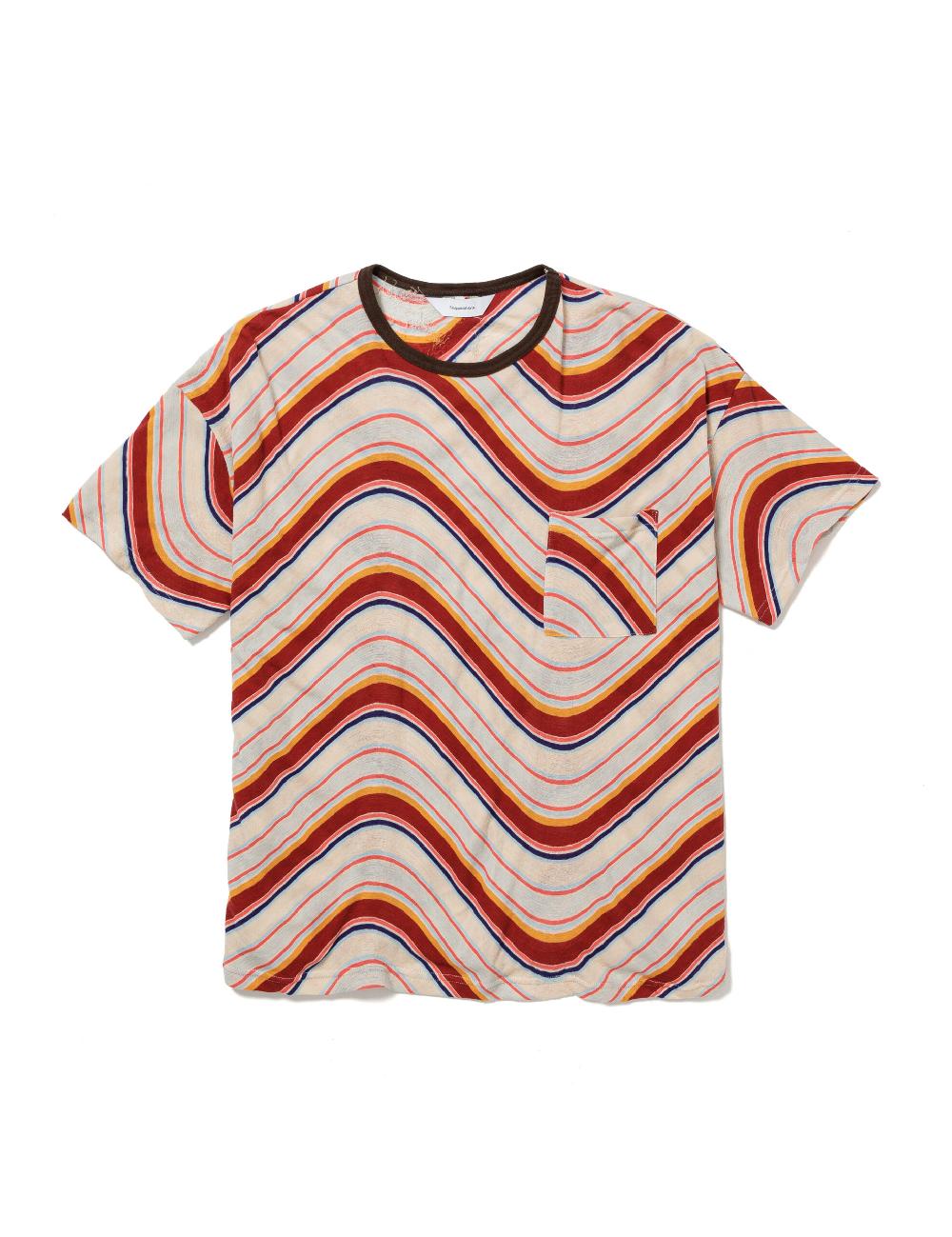 sasquatchfabrix. H/S T-SHIRT “PSYCHEDELIC BORDER” 25SS-CST-001