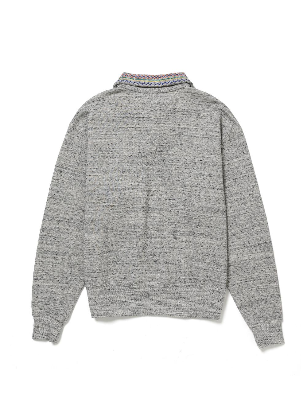 Sasquatchfabrix. HALF ZIP SWEATSHIRT “FLOWERS” 25SS-CSS-009
