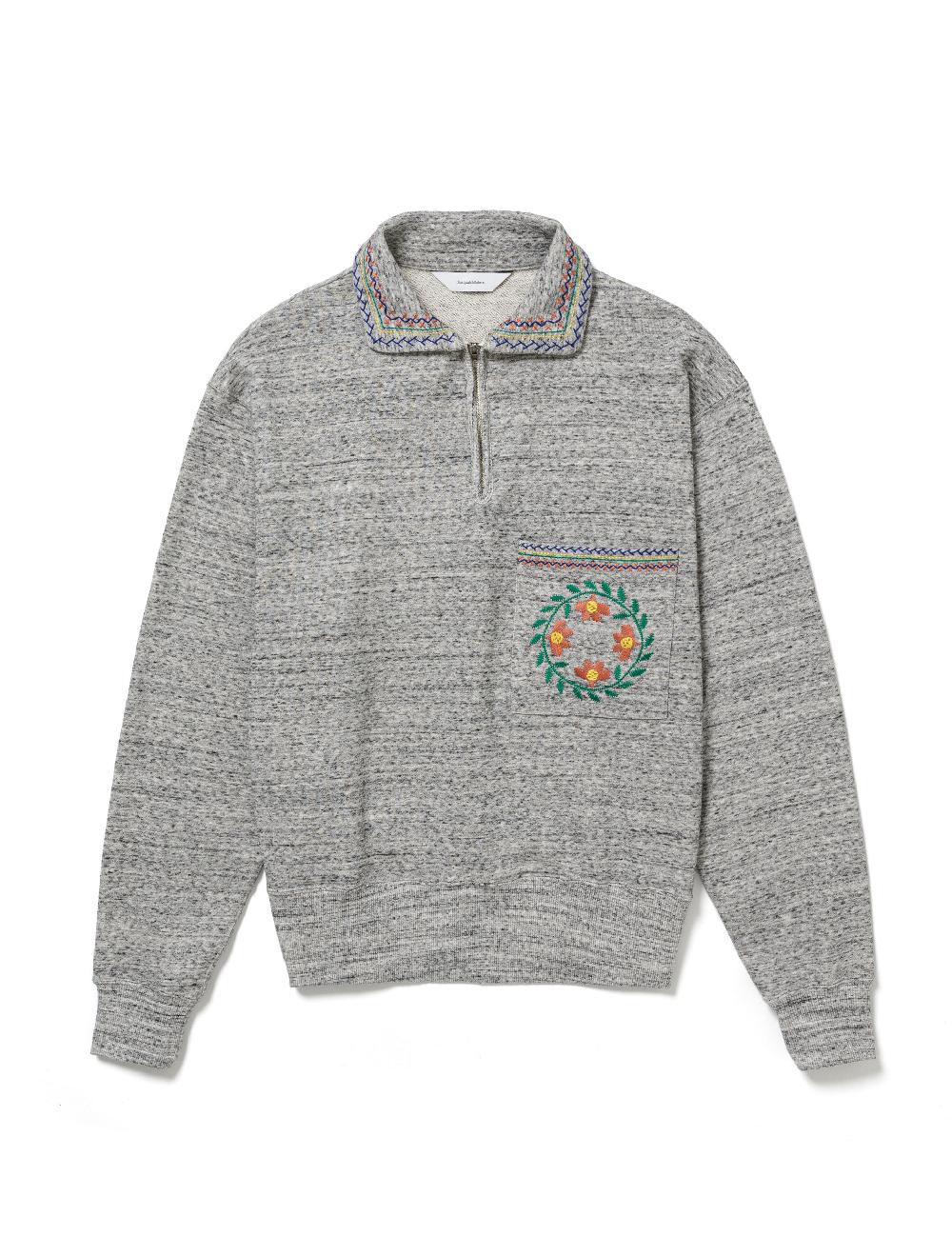 sasquatchfabrix. HALF ZIP SWEATSHIRT “FLOWERS” 25SS-CSS-009