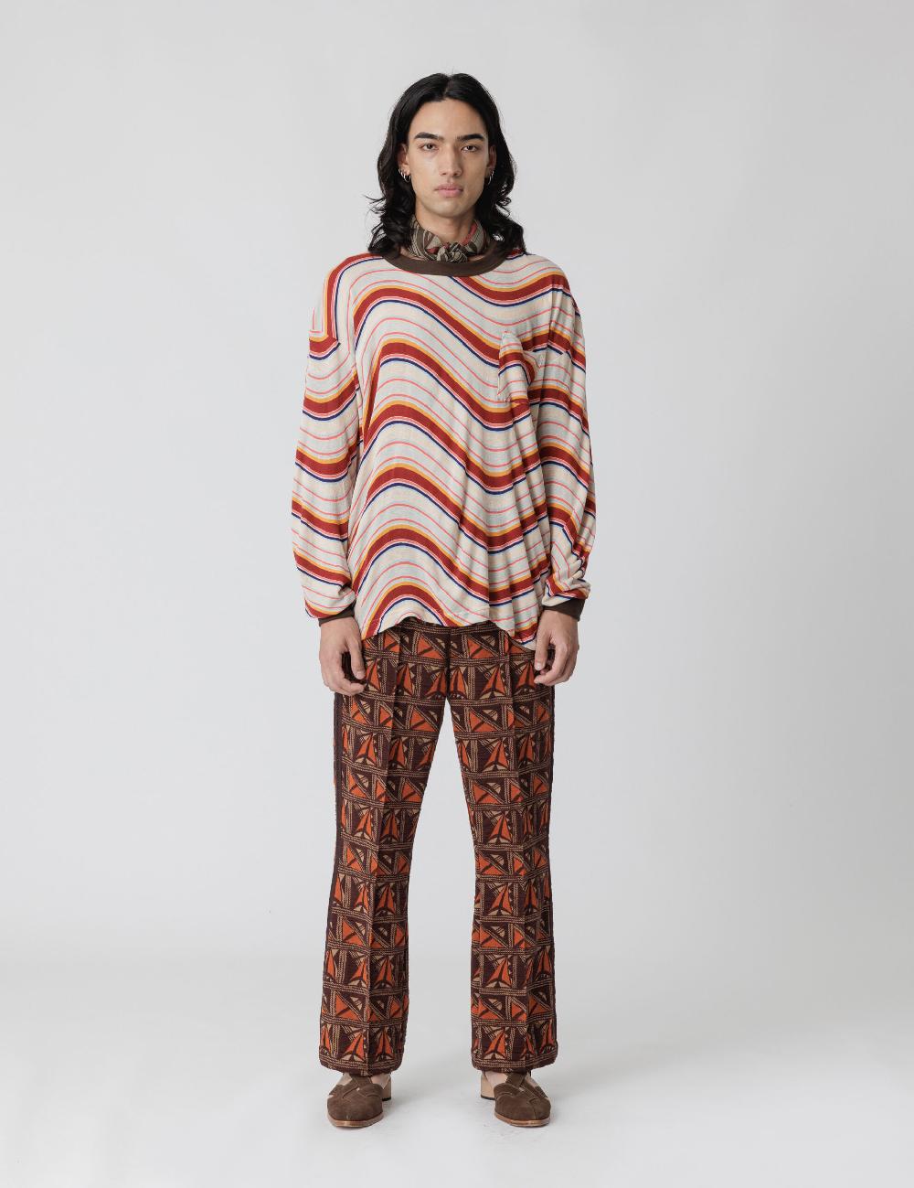 Sasquatchfabrix. L/S T-SHIRT “PSYCHEDELIC BORDER” 25SS-CSL-001