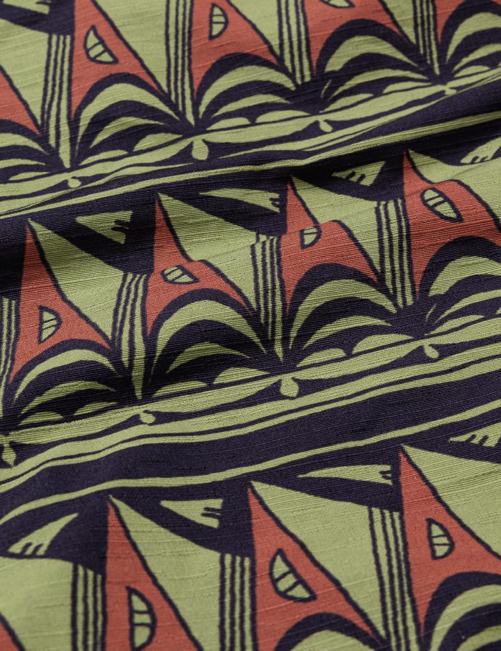 Sasquatchfabrix. OC H/S SHIRT “PRIMITIVE BORDER” 25SS-SY5-004